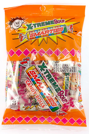 SMARTIES X-TREME SOUR ROLLS PEG BAG - Sweets and Geeks