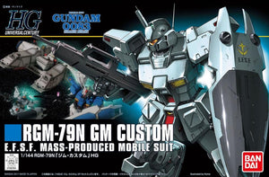 Mobile Suit Gundam 0083: Stardust Memory HGUC RGM-79N GM Custom 1/144 Scale Model Kit - Sweets and Geeks
