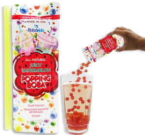 Popping Boba Single Serve Pouches- Watermelon 3oz - Sweets and Geeks