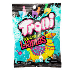 TROLLI SOUR BRITE LLAMAS 4.25 OZ PEG BAG - Sweets and Geeks