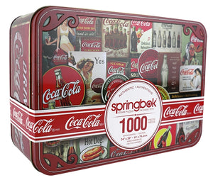 Springbok: Coca-Cola Tin Signs 1000pc - Sweets and Geeks