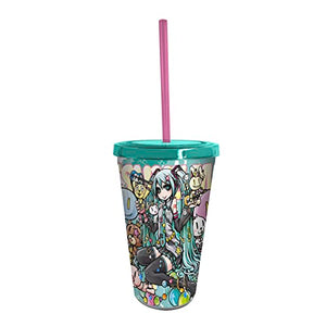 Hatsune Miku Band Tumbler with Straw - Sweets and Geeks