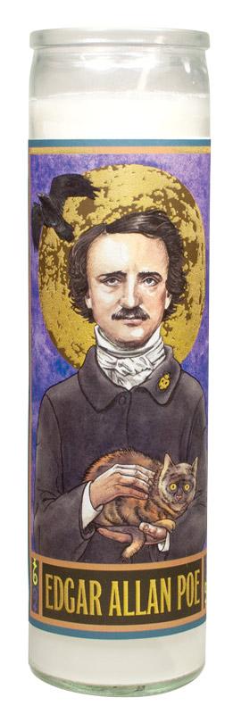 Edgar Allan Poe Secular Saint Candle - Sweets and Geeks