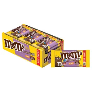 M&M's Peanut Fudge Brownie Mix Chocolate Candy, Share Size, 2.5 Oz Bag, Chocolate Candy