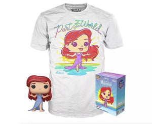 Funko Pop! Disney: Little Mermaid - Ariel (Purple Dress) (Diamond Collection) and Part of Your World Tee - Sweets and Geeks