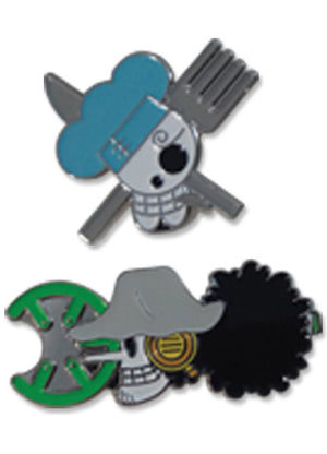 One Piece Sanji and Usopp Skull Pin Set - Sweets and Geeks