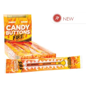 Candy Buttons- Fire/Spicy strips 0.5oz - Sweets and Geeks