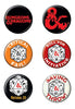Dungeons and Dragons 6 Button Set - Sweets and Geeks