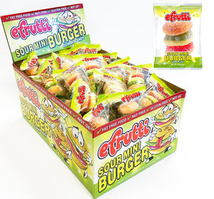 Efrutti Gummi Sour Mini Burger - Sweets and Geeks