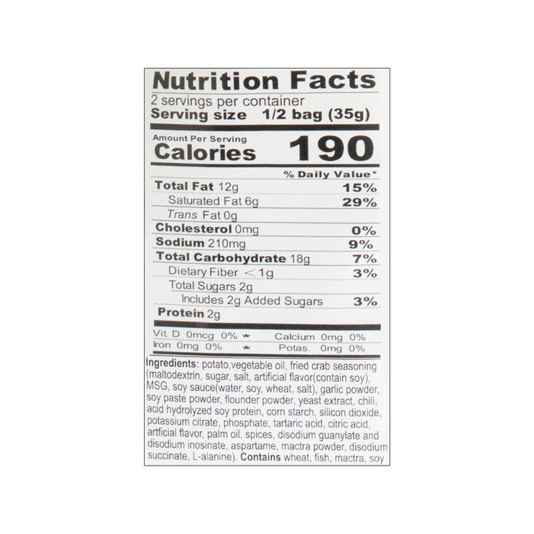 Lay's Fried Crab Asian Chips 70g Sweets and Geeks