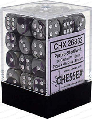 Chessex Gemini 12mm D6 Dice Block (36 Dice) - Sweets and Geeks