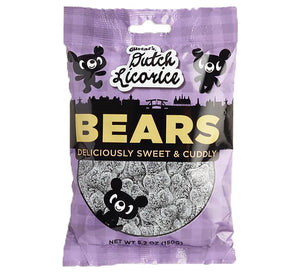 GUSTAFS SUGARED LICORICE BEARS PEG BAG - 5.29 oz - Sweets and Geeks