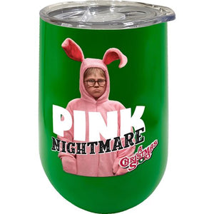 A Christmas Story Pink Nightmare Stainless Steel 16 oz. Tumbler - Sweets and Geeks