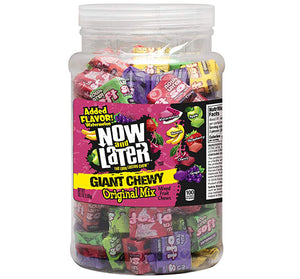 NOW & LATER JAR ORIGINAL MIX - GIANT CHEWY - Sweets and Geeks