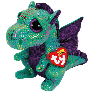 Ty Beanie Boo - Cinder - GREEN DRAGON 13" - Sweets and Geeks