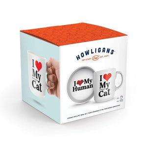 Howligans I Heart My Cat/Human Mug and Bowl Set - Sweets and Geeks