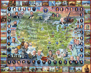 United States Presidents (549pz) - 1000 Piece Jigsaw Puzzle - Sweets and Geeks