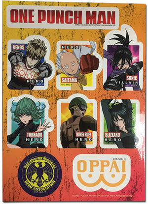 One Punch Man - Icons Group Sticker Set 5"x7" - Sweets and Geeks