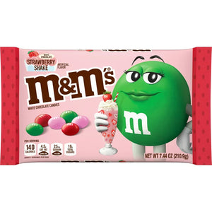 M&M's White Chocolate Strawberry Shake Pouch 7.4oz - Sweets and Geeks