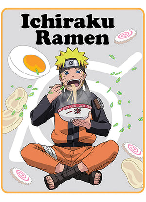 Naruto Shippuden - Naruto Uzumaki with Ramen Throw Blanket - Sweets and Geeks