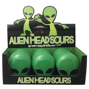 Alien Head Sour Candy Tin - Sweets and Geeks