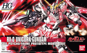 Mobile Suit Gundam Unicorn HGUC Unicorn Gundam (Destroy Mode) 1/144 Scale Model Kit - Sweets and Geeks
