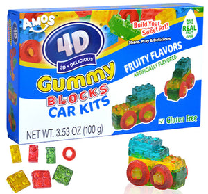 Copy of 4D Gummy Blocks Car Kits 3.53oz Box - Sweets and Geeks