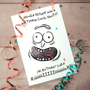 Rick and Morty Birthday Greeting Card - Sweets and Geeks