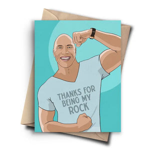 The Rock Thank You Card / Mothers Day Card / Friendship Card - Sweets and Geeks