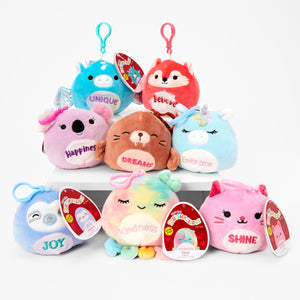 Squishmallows 3.5" Messages Squad Keychain Plush Assortment - Sweets and Geeks