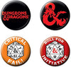 Dungeons & Dragons Buttons - Sweets and Geeks