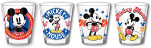 Mickey Mouse - Retro Print 4pc Shot Glass Set - Sweets and Geeks