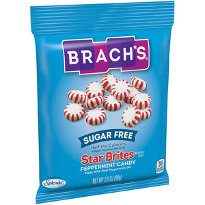Brach's Sugar Free Star Brites Peppermint Candy 3.5oz Peg Bag - Sweets and Geeks