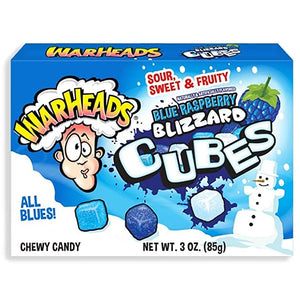 Warheads Blue Raspberry Cubes Theater Box - Sweets and Geeks