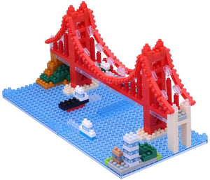 Kawada Schylling Nanoblock "World Famous Buildings" Sights to See Collection Golden Gate Bridge - Sweets and Geeks