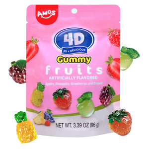 4D Gummy Fruits 4.02oz - Sweets and Geeks