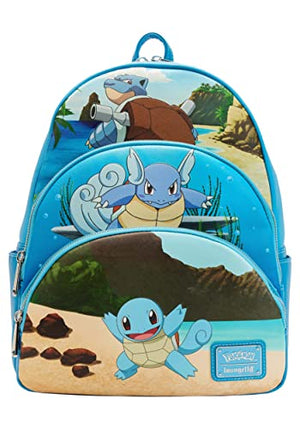 Pokemon Squirtle Evolution Triple Pocket Backpack - Sweets and Geeks