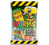 TOXIC WASTE WORMS SOUR & CHEWY PEG BAG - Sweets and Geeks