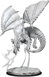 Dungeons & Dragons Nolzur`s Marvelous Unpainted Miniatures: W8 Young Blue Dragon - Sweets and Geeks