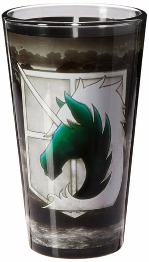 Attack on Titan 16oz Crests Pint Glass - Sweets and Geeks
