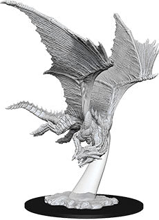 Dungeons & Dragons Nolzur`s Marvelous Unpainted Miniatures: W9 Young Bronze Dragon - Sweets and Geeks