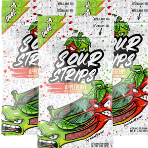 Sour Strips - Appleberry 3.7oz Bag - Sweets and Geeks