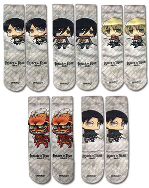 ATTACK ON TITAN - SD CHARACTERS 5-PACK SUBLIMATION - Sweets and Geeks