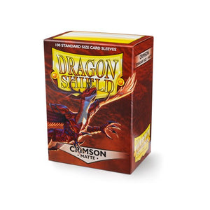 Dragon Shield Matte Sleeves 100ct - Crimson - Sweets and Geeks