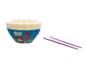 Hello Kitty Kaiju Ceramic Bowl with Chopsticks - Sweets and Geeks