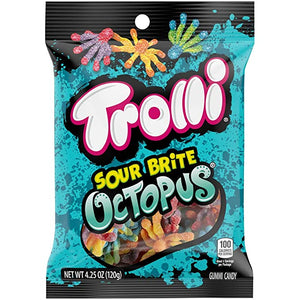 Trolli Sour Brite Octopus 4.25oz Peg Bag - Sweets and Geeks
