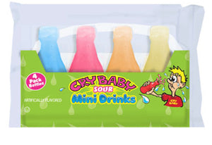 NIK-L-NIP Sour Wax Bottles 4PK - Cry Baby - Sweets and Geeks