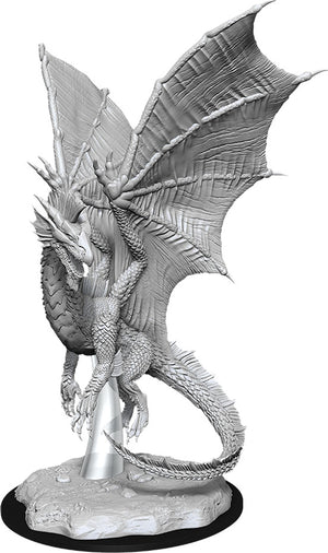 Dungeons & Dragons Nolzur`s Marvelous Unpainted Miniatures: W11 Young Silver Dragon - Sweets and Geeks