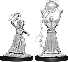 Dungeons & Dragons Nolzur`s Marvelous Unpainted Miniatures: W12 Drow Mage & Drow Priestess - Sweets and Geeks