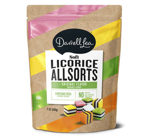 Darrell Lea Liquorice Allsorts Peg Bag 7oz - Sweets and Geeks